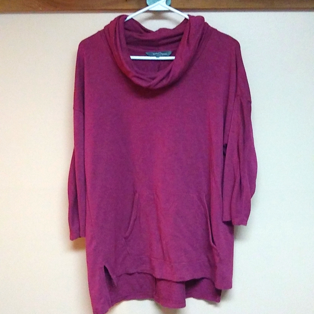 Medium Burgundy jersey hoodie